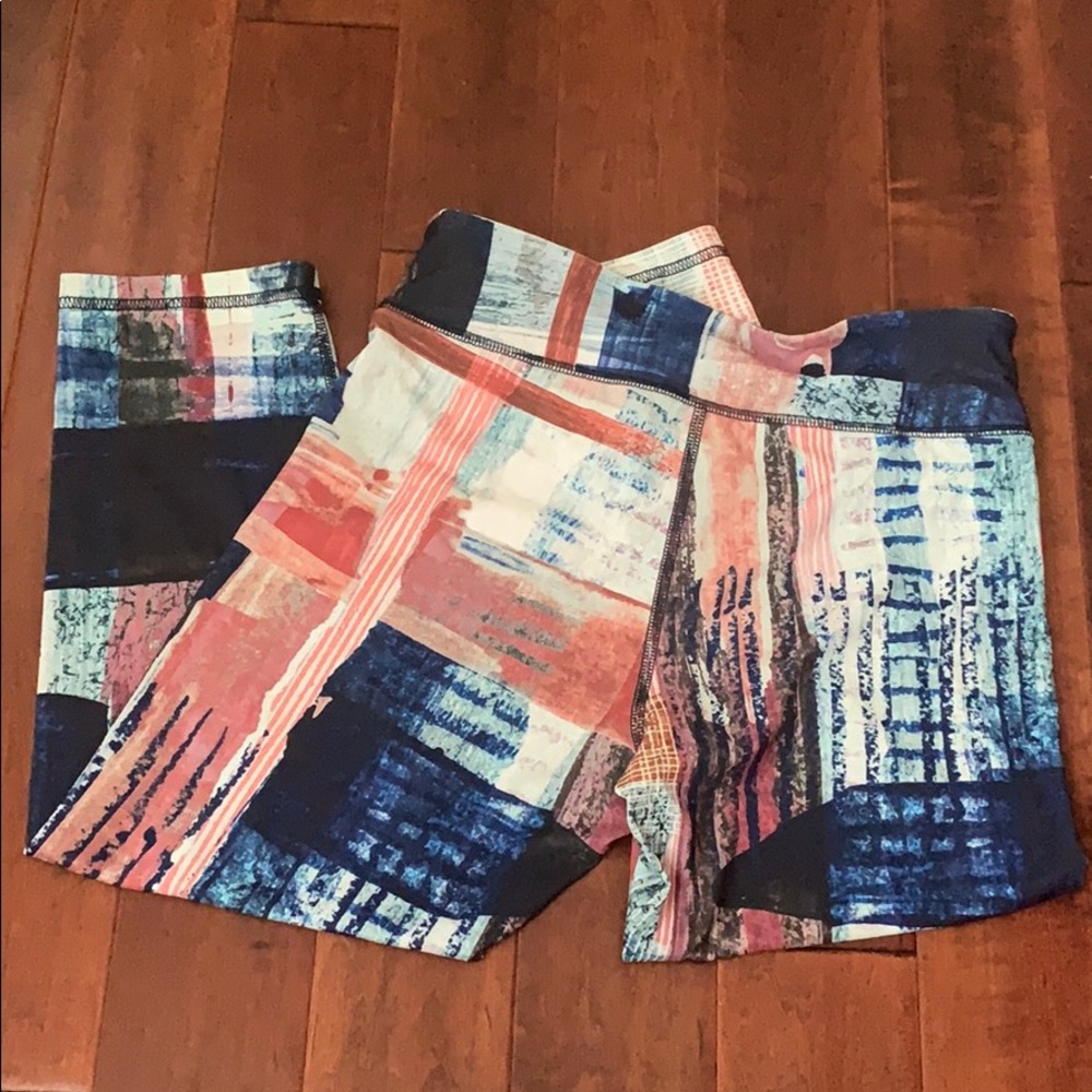 Anthropologie “Brushed Plaid” Athletic Capris - Picture 3 of 4